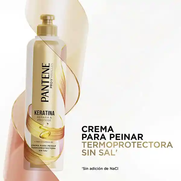Pantene Crema Para Peinar Termoprotectora Keratina 160 mL