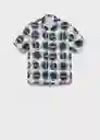 Camisa Begur Blanco Talla M Hombre Mango