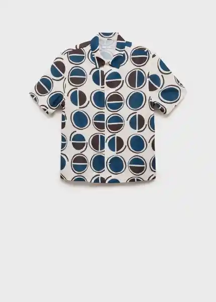 Camisa Begur Blanco Talla M Hombre Mango