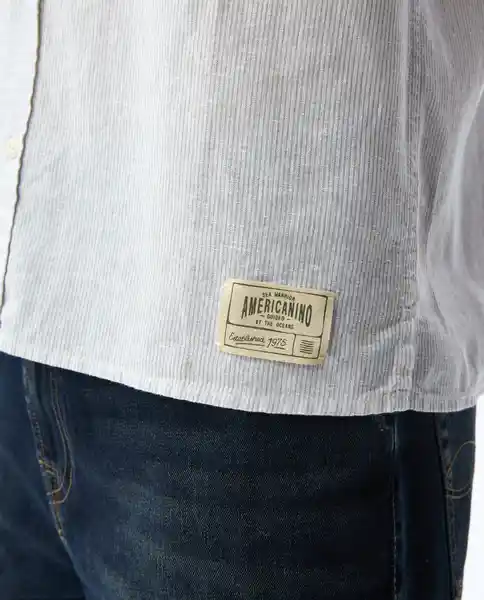 Camisa Hombre Azul Talla S 811G502_AZU194024 Americanino