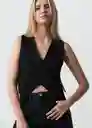 Camisa Alana Mujer Negro Puro Ultraoscuro T S 012G358 Naf Naf