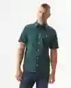 Camisa Oxford Duck Verde Sicomoro Ultraoscuro Talla S Chevignon