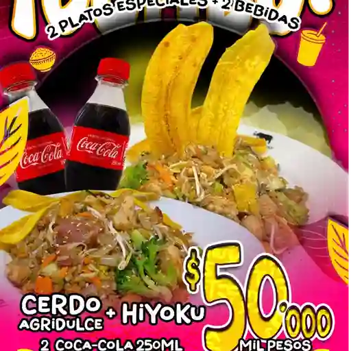 Combo 2 arroces mas 2 bebidas