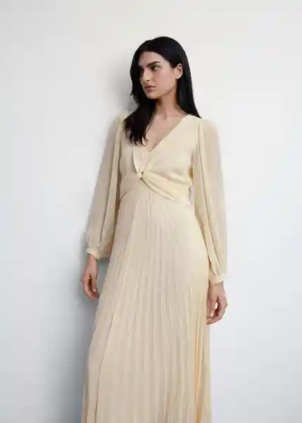 Vestido Birma-A Crudo Talla XL Mujer Mango