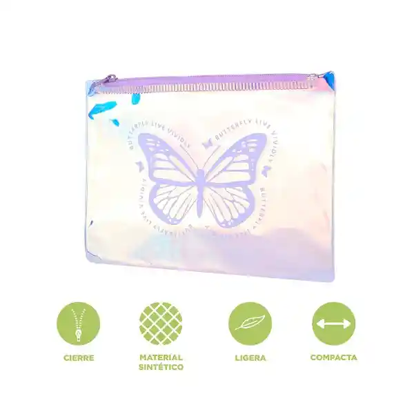 Cartuchera Holográfico Live Vividly Miniso