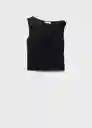 Top Riga Negro Talla S Mujer Mango
