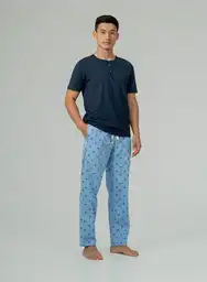 Pantalon Largo Xl - Azul/Est