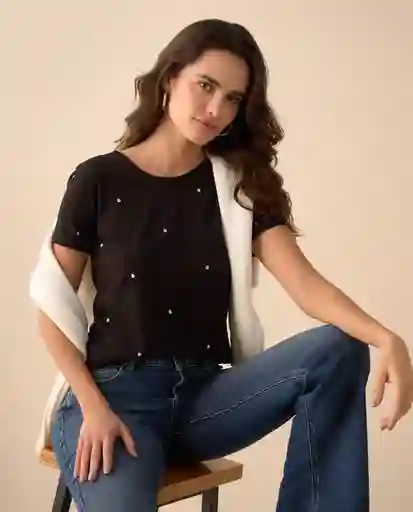 Camiseta Jaguar Negro Ultraoscuro Talla S 401G002 Esprit