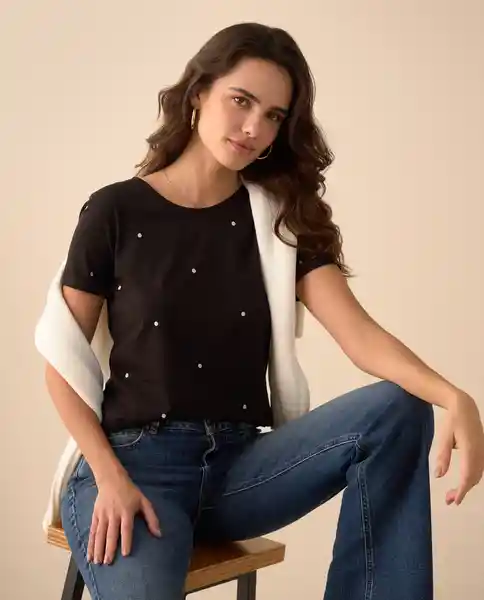 Camiseta Jaguar Negro Ultraoscuro Talla S 401G002 Esprit