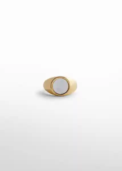 Anillo Gwen Oro Talla M Mujer Mango