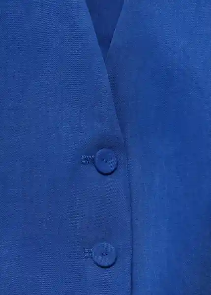 Chaleco Bonnie Azul Talla S Mujer Mango