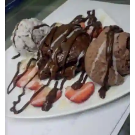 Brownie con Helado
