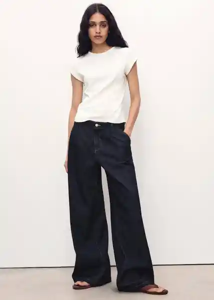 Jean Ona Tejano Oscuro Talla 38 Mujer Mango