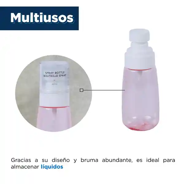 Botella Spray Rosa 60 mL Miniso