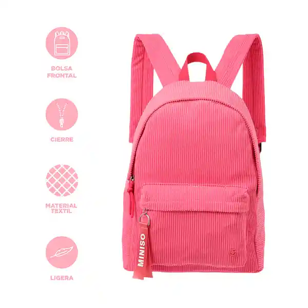Maleta de Pana Rosa Serie Miniso