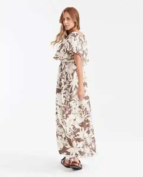 Vestido Largo Maxi Dress Café Arboleda Ultraoscuro L Chevignon