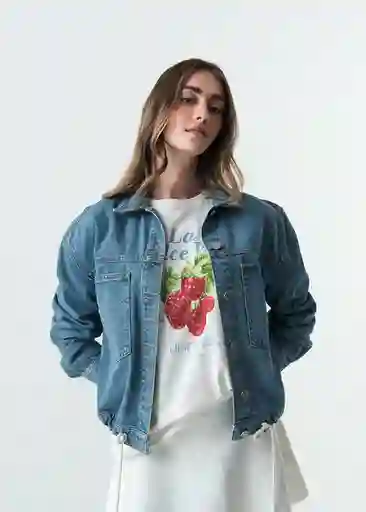 Chaqueta Aura Mujer Azul Indigo Medio Talla M 423G333 Naf Naf