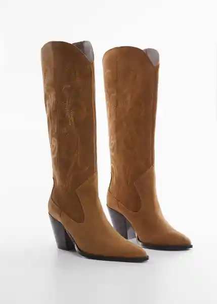 Botas Ute Tabaco Talla 38 Mujer Mango