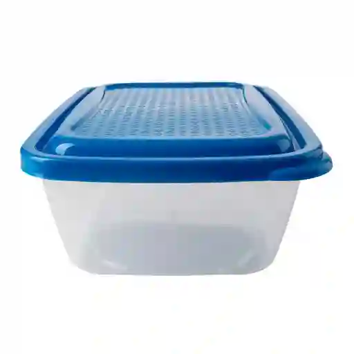 Recipiente Estra Básico Rectangular Tapa Azul