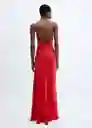 Vestido Mafaldi Rojo Talla L Mujer Mango