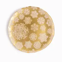 Plato Base Snowflake Dorado 34 cm Ambiente Gourmet