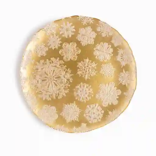 Plato Base Snowflake Dorado 34 cm Ambiente Gourmet