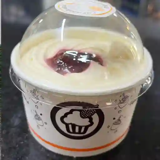 Cuchareable de chesecake de mora