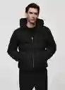 Abrigo Anorak Turin Negro Talla XL Hombre Mango