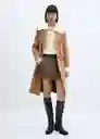 Abrigo Epic Camel Talla XL Mujer Mango