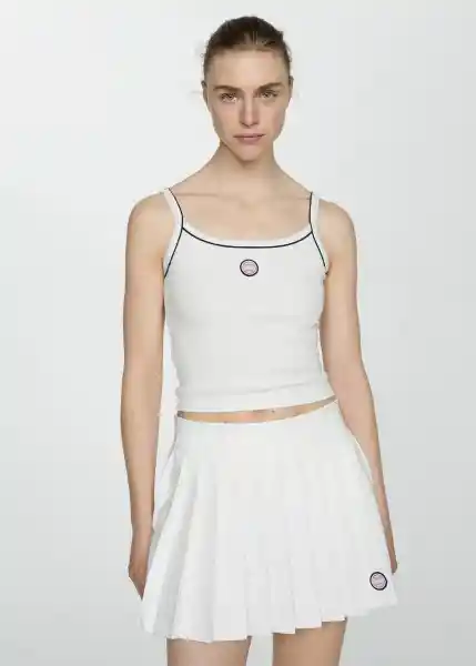 Top Kaia Blanco Talla L Mujer Mango