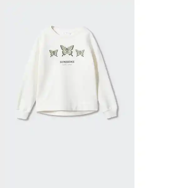 Sudadera Dublini Blanco Talla 10 Niñas Mango