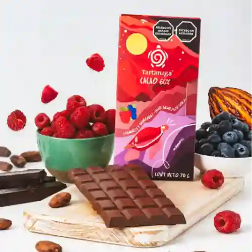 Barra de Chocolate Frambuesa y Arandanos