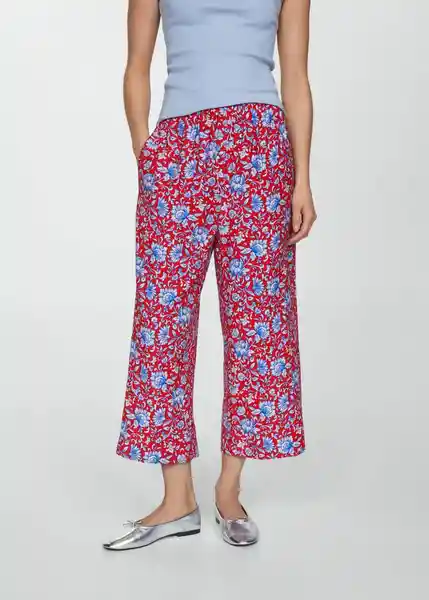 Pantalón Life Rojo Talla M Mujer Mango