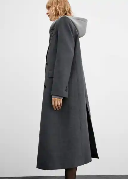 Abrigo Pildora Gris Talla XS Mujer Mango