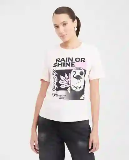 Camiseta Flamingos Graphic Tee Rosa Cósmico Claro XS Chevignon