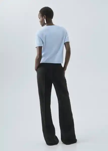 Saco Jersey Taurus Celeste Talla L Mujer Mango