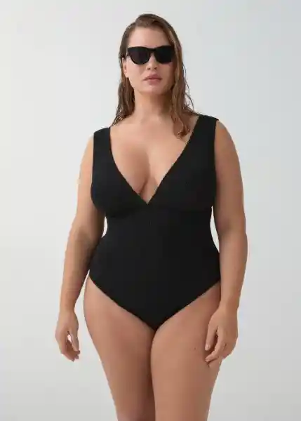 Vestido Bañador Micap Negro Talla XL Mujer Mango