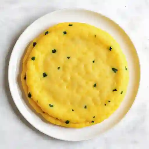 Arepa de espinaca y queso bajo en grasa