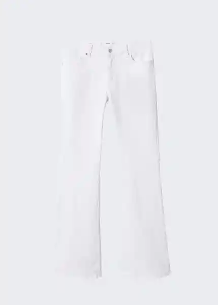 Jean Flare Blanco Talla 52 Mujer Mango