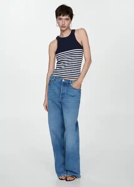 Top Roni Navy Talla S Mujer Mango