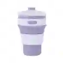 Vaso Plástico Plegable de Silicona Púrpura 350 mL Serie Miniso