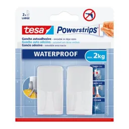 Tesa Gancho Autoadhesivo Resistente al Agua Blanco