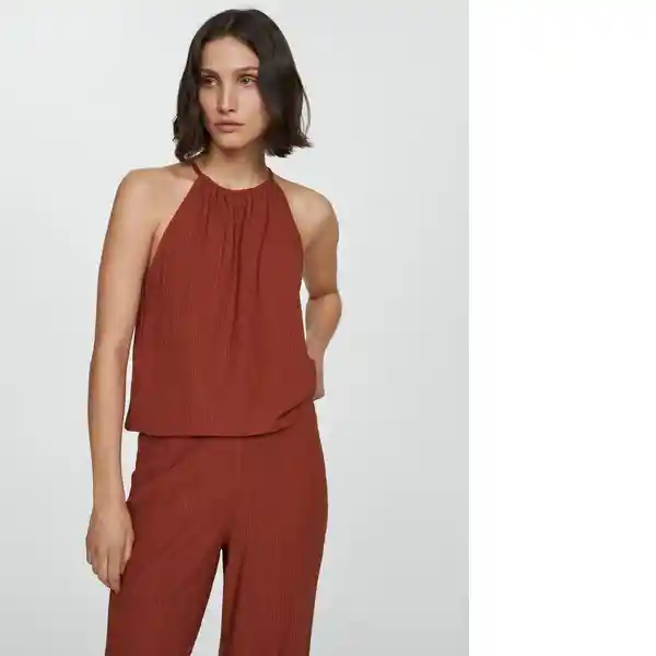 Top Matilda Terracota Talla S Mujer Mango