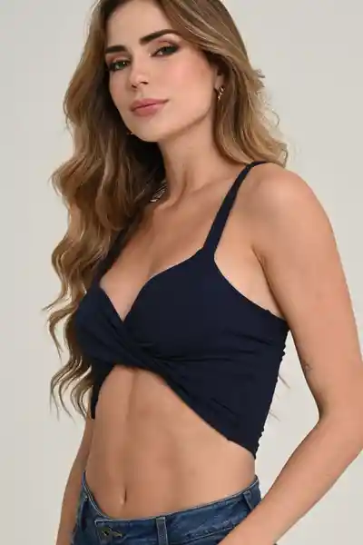 Crop Top Academy Color Azul Oscuro Talla M Ragged