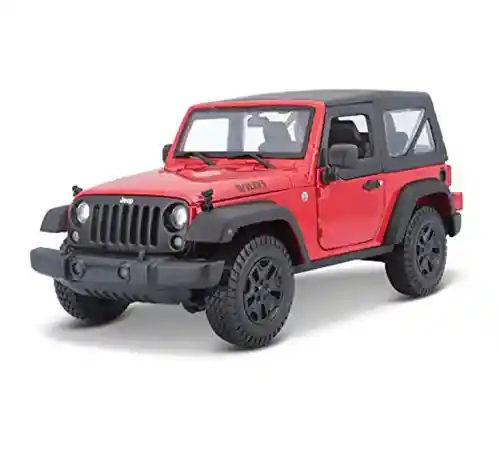 Jeep Juguete Coleccionable Wrangler 2014 Capotado Rojo