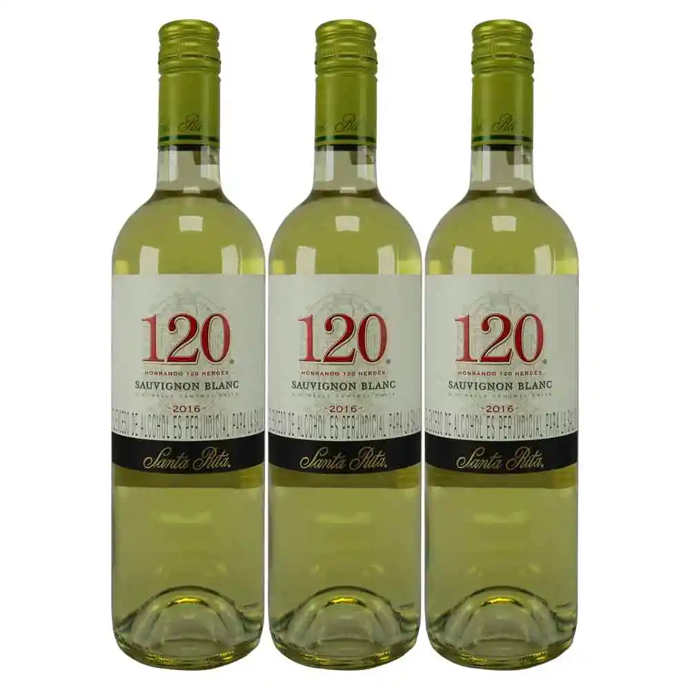 Vino Santa Rita 120 Sauvignon Blanco X750 Ml 2X3