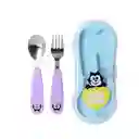 Set de Cubiertos Tenedor y Cuchara Koukou Love Púrpura Miniso