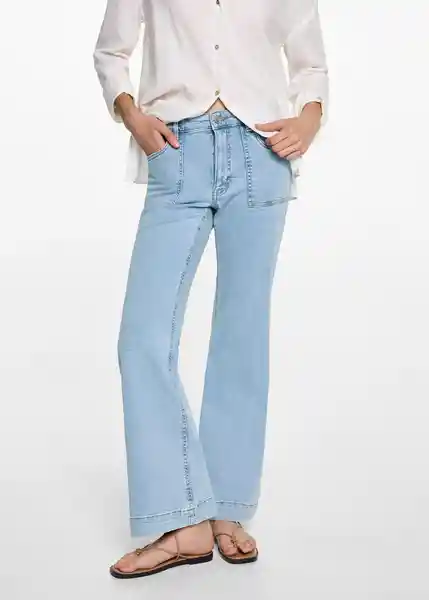 Jean Pocketsm Tejano Medio Talla 21 Niñas Mango