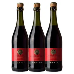 Vino Lunato Lambrusco Rosso X750 Ml 2X3