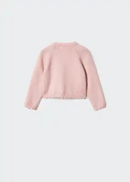 Cárdigan Vega Rosa Talla 67 Niños Mango